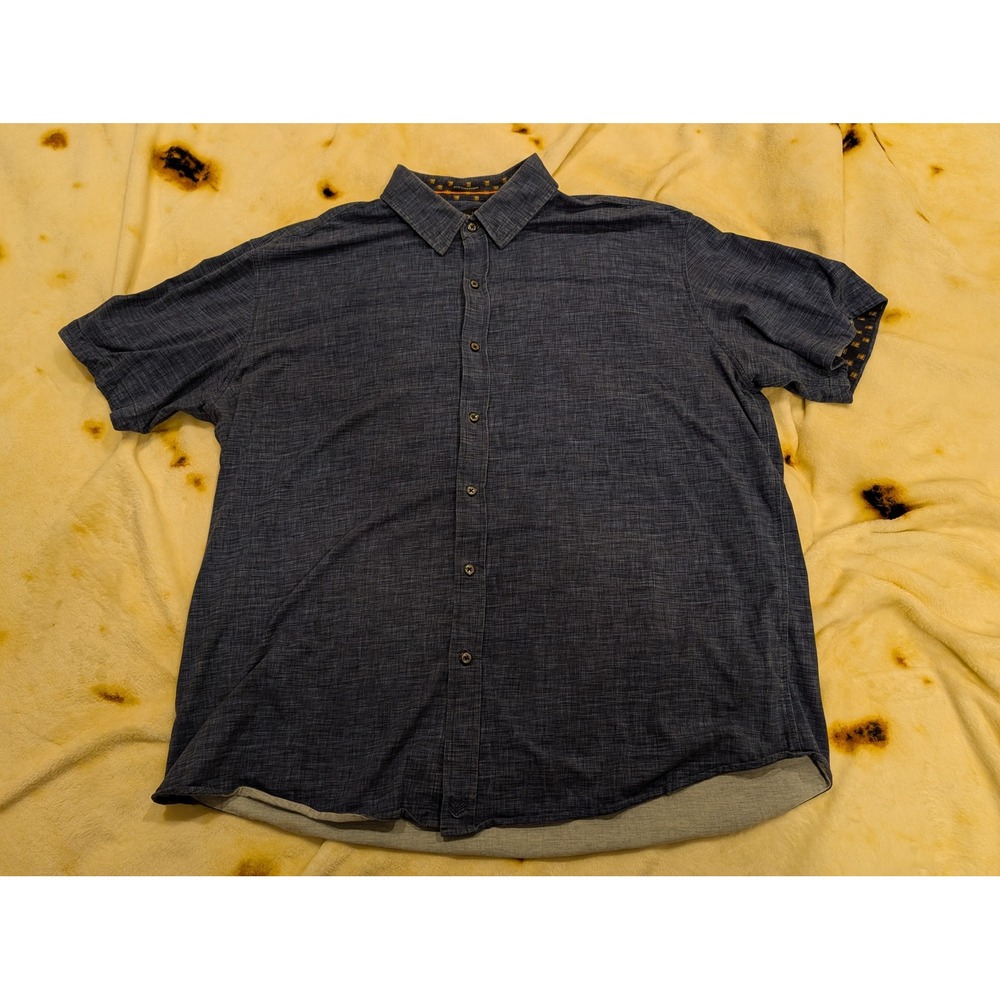 Buttercloth Van Gogh Museum Icy Cotton Short Sleeve Shirt Blue Mens 2XL Regular
